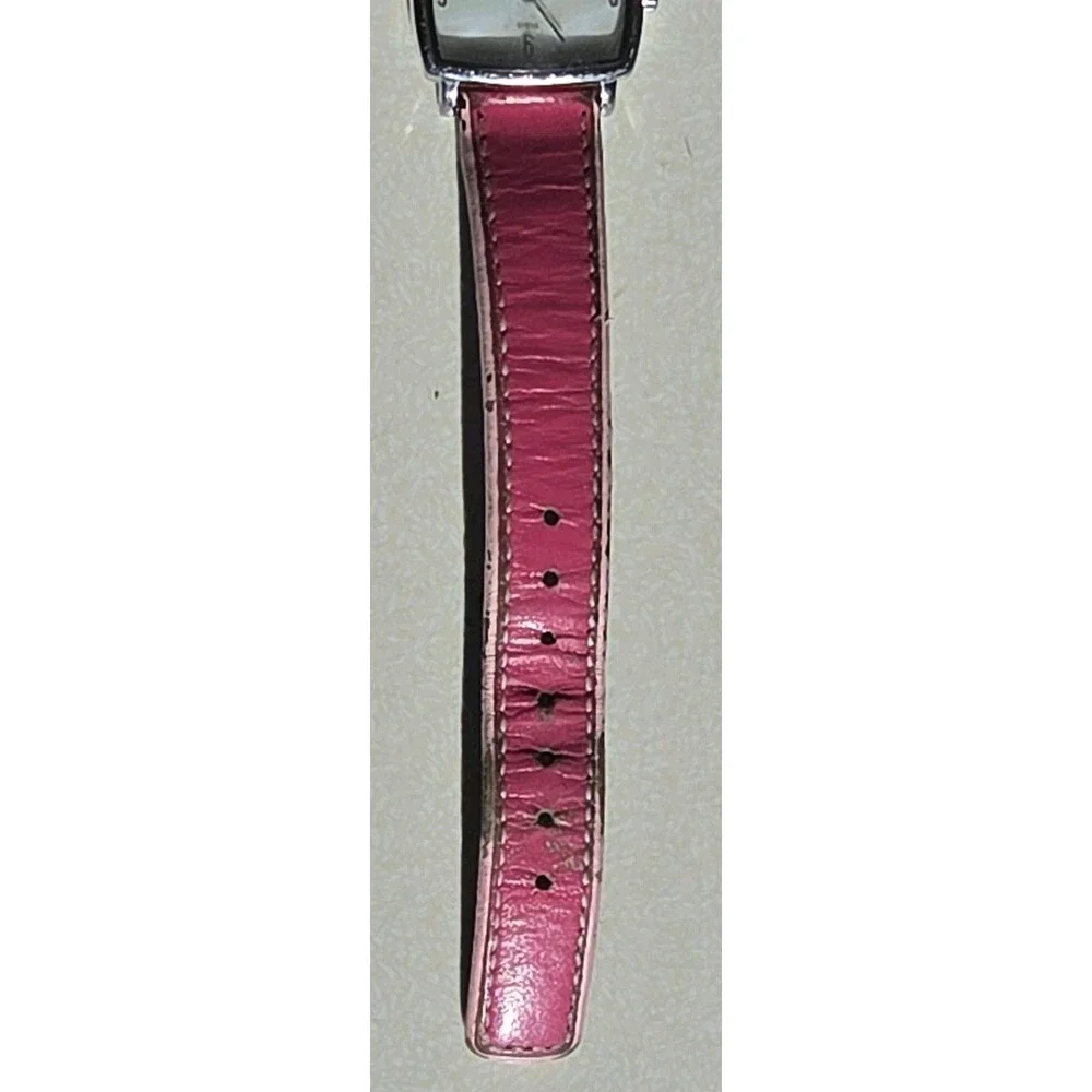Skagen Denmark Women's Watch 330SSLPP Quartz Silver Dial Pink Leather Band